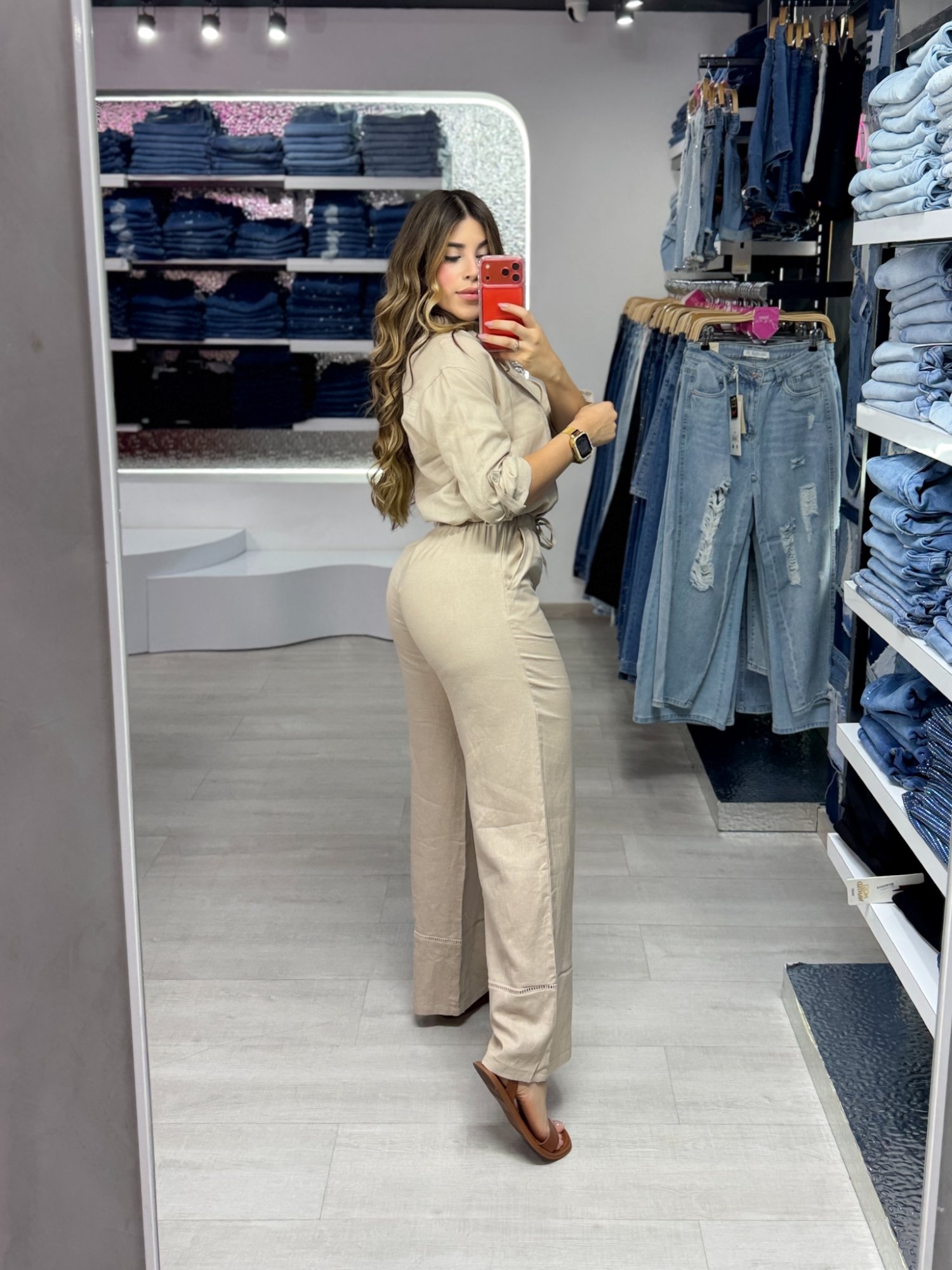 Pantalón Lino tiron