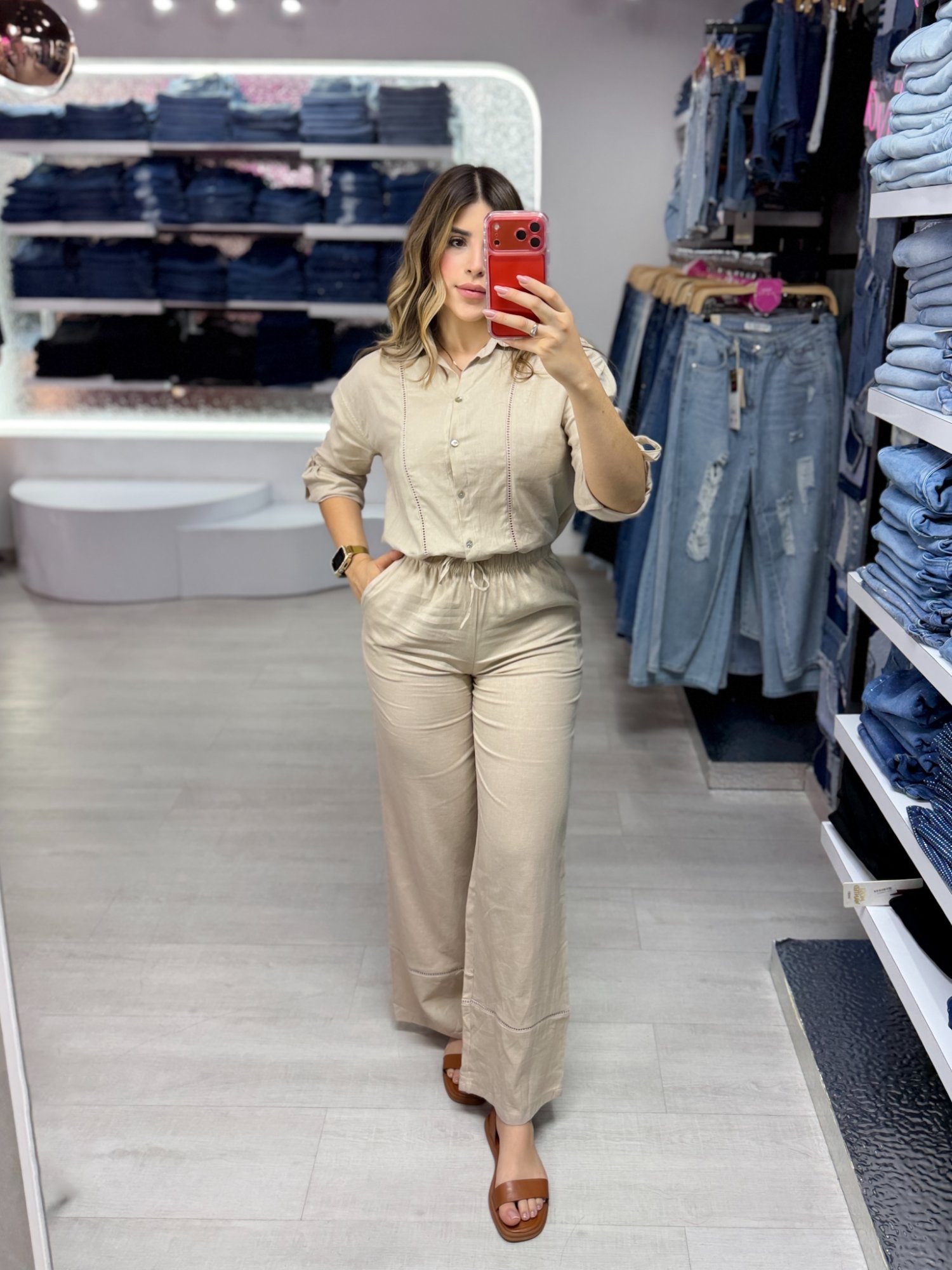 Pantalón Lino tiron