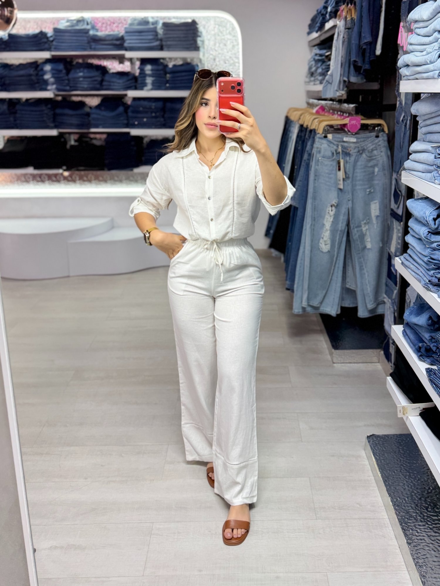 Pantalón Lino tiron