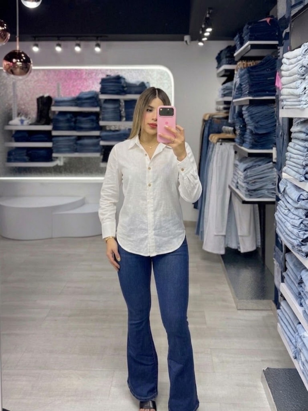 Blusa de botones lino ia