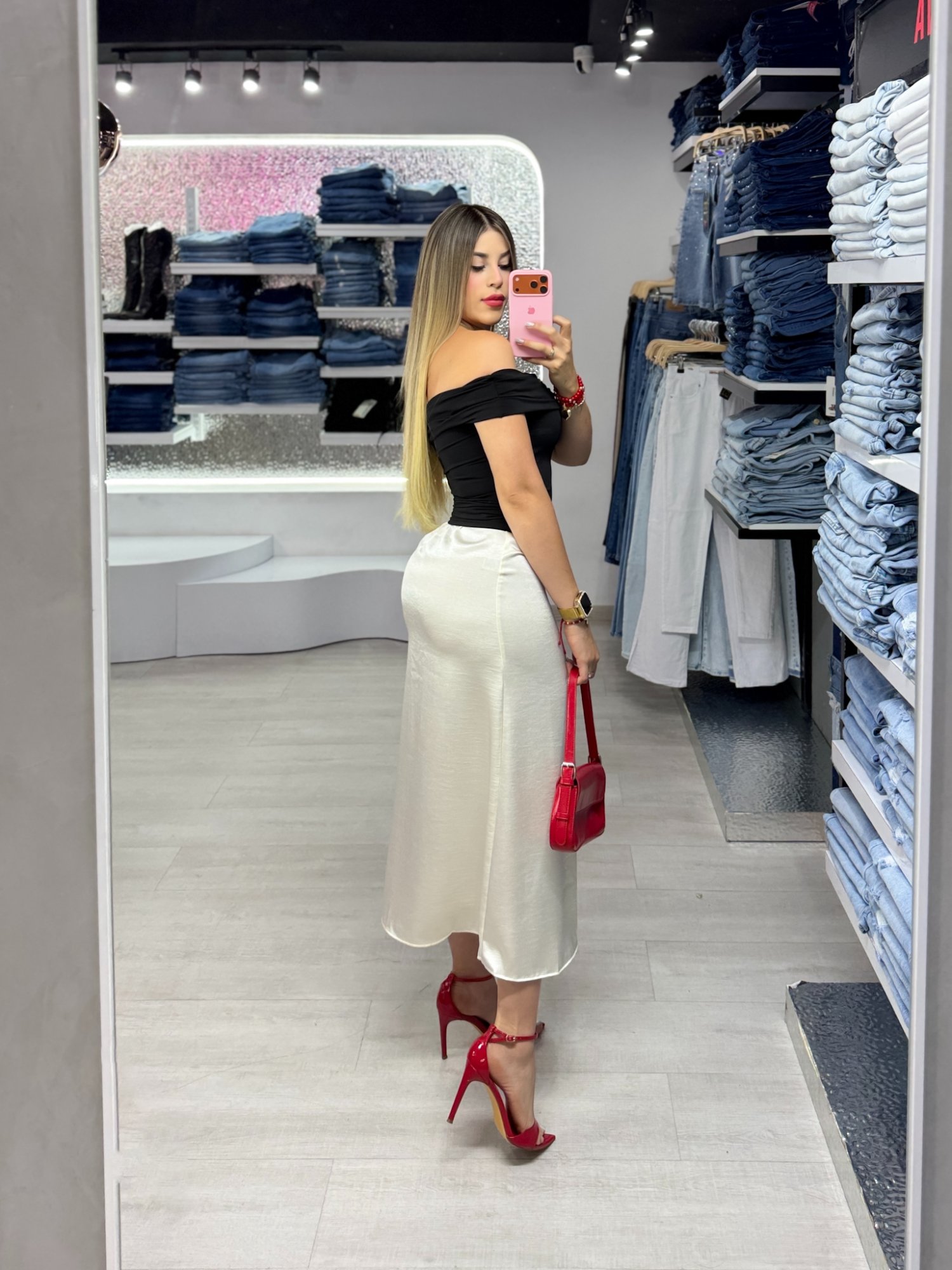 Falda Satinada S/M/L