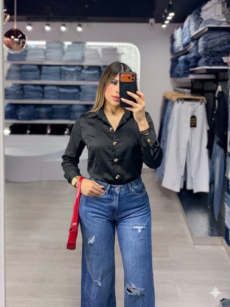 Blusa Satinada broches ia S/M/L