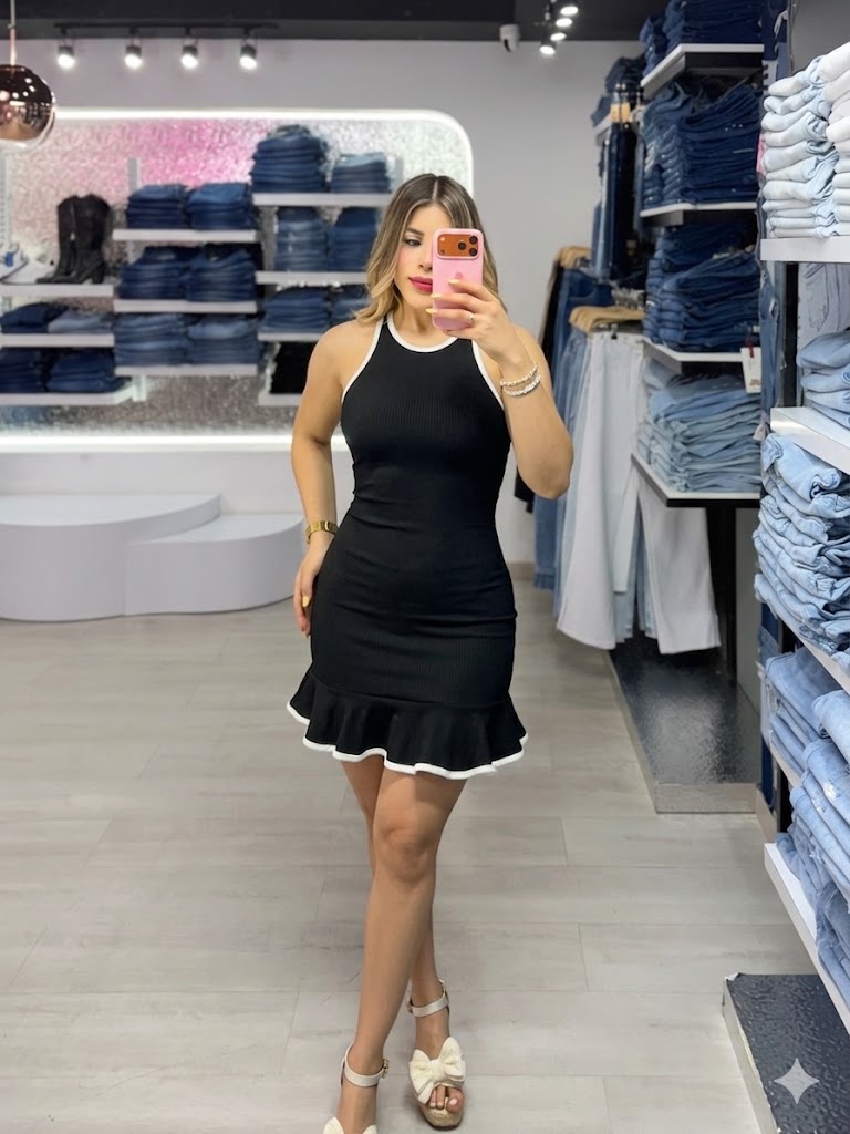 Vestido con volado ia XS/S/M/L