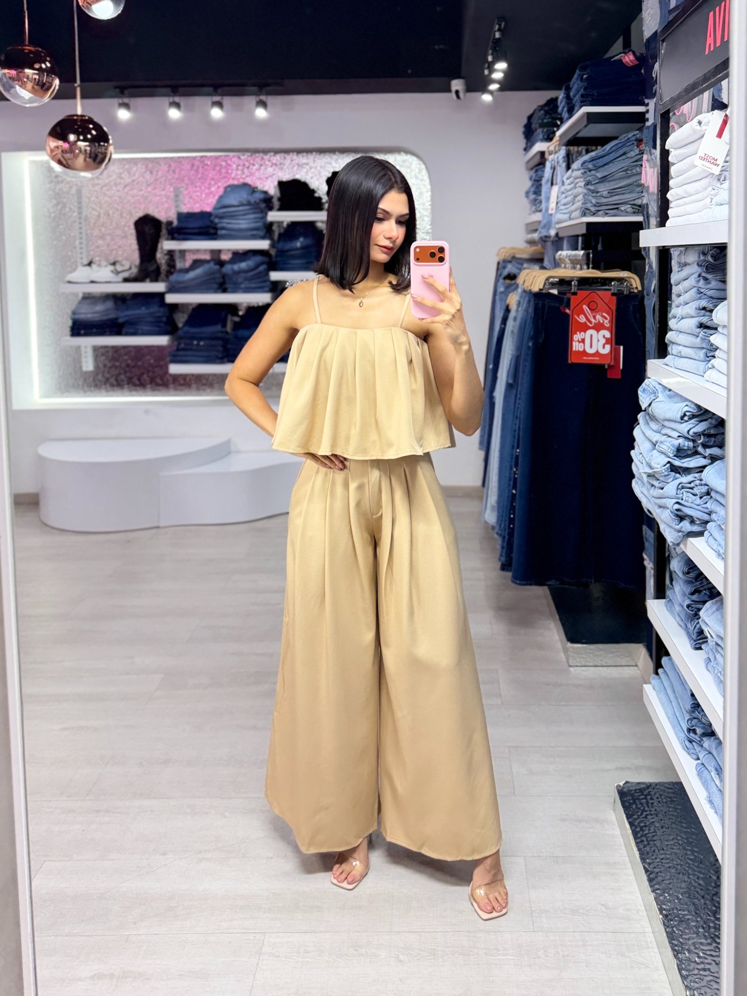 Set pantalón con top ancho S/L