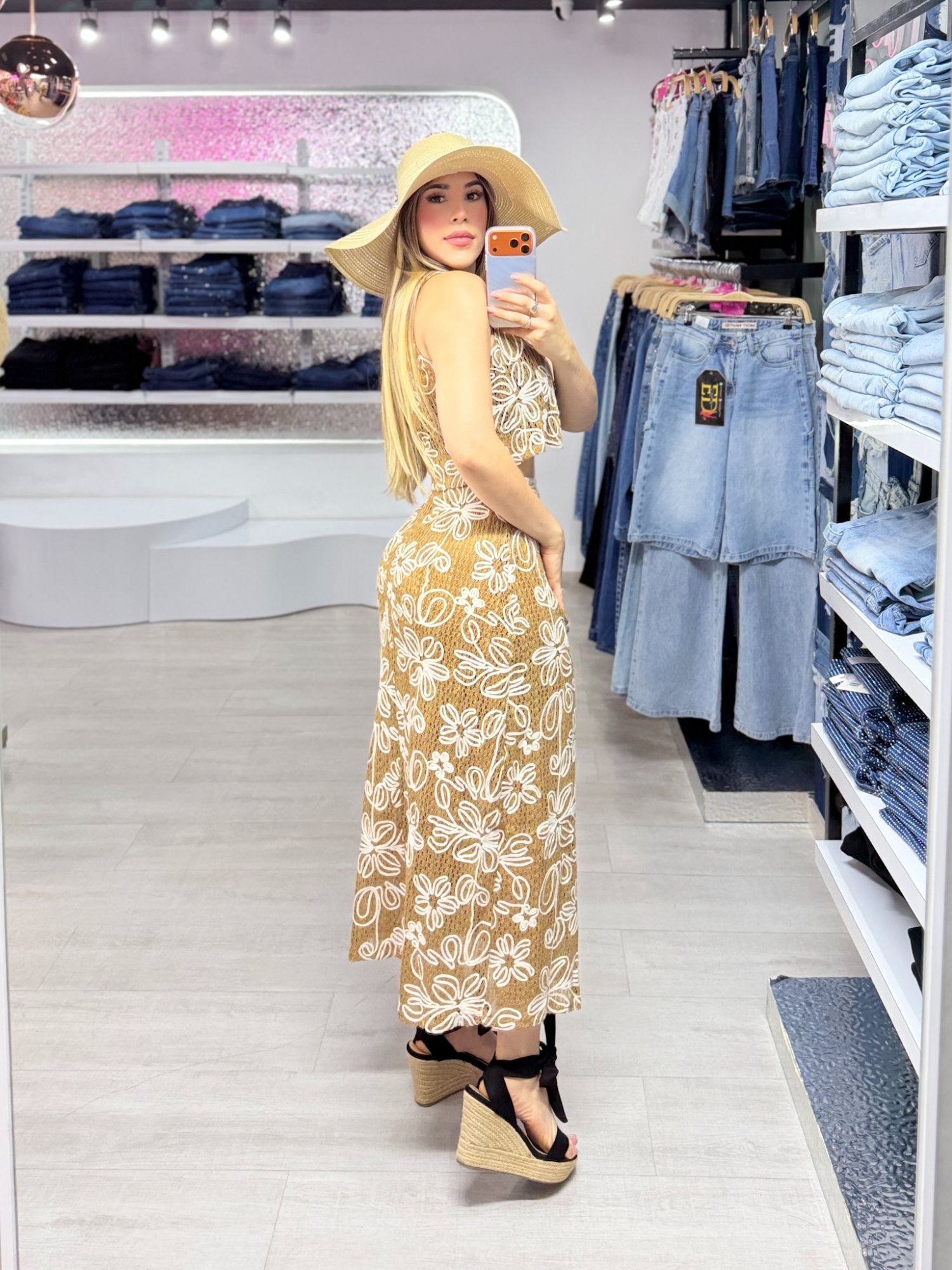 set de falda estampado