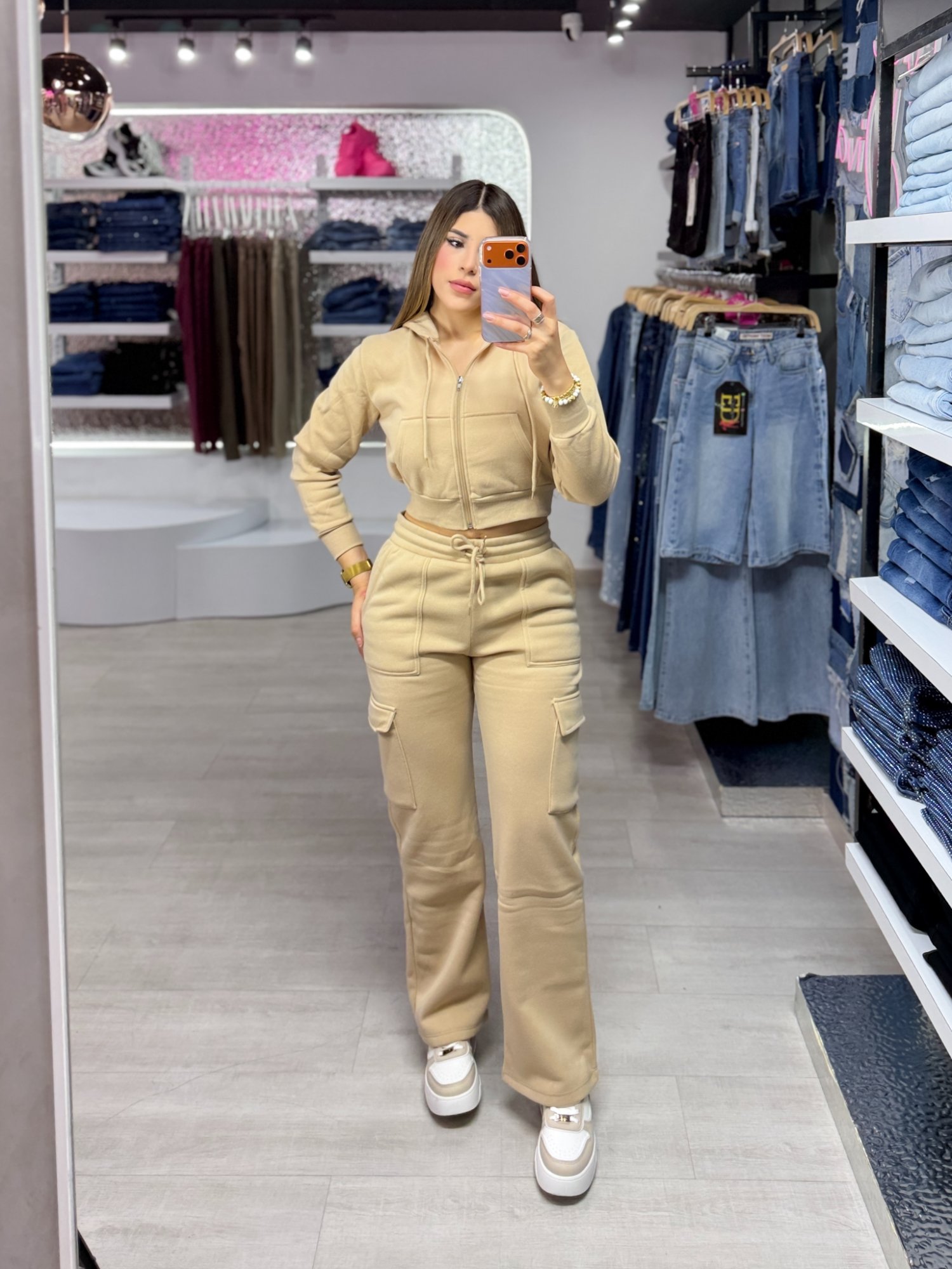 SET DE MONO Y SUETER CON CIERRE